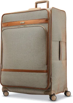 Hartmann Herringbone Deluxe Extended Journey Expandable Spinner, Terracotta, Checked-Large