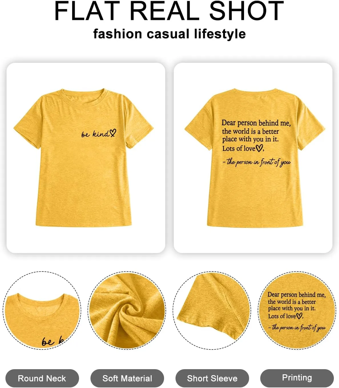 HDLTE Womens Plus Size Tops Cute Be Kind Blessed Graphic Tees Short Sleeve Love Heart Shirt