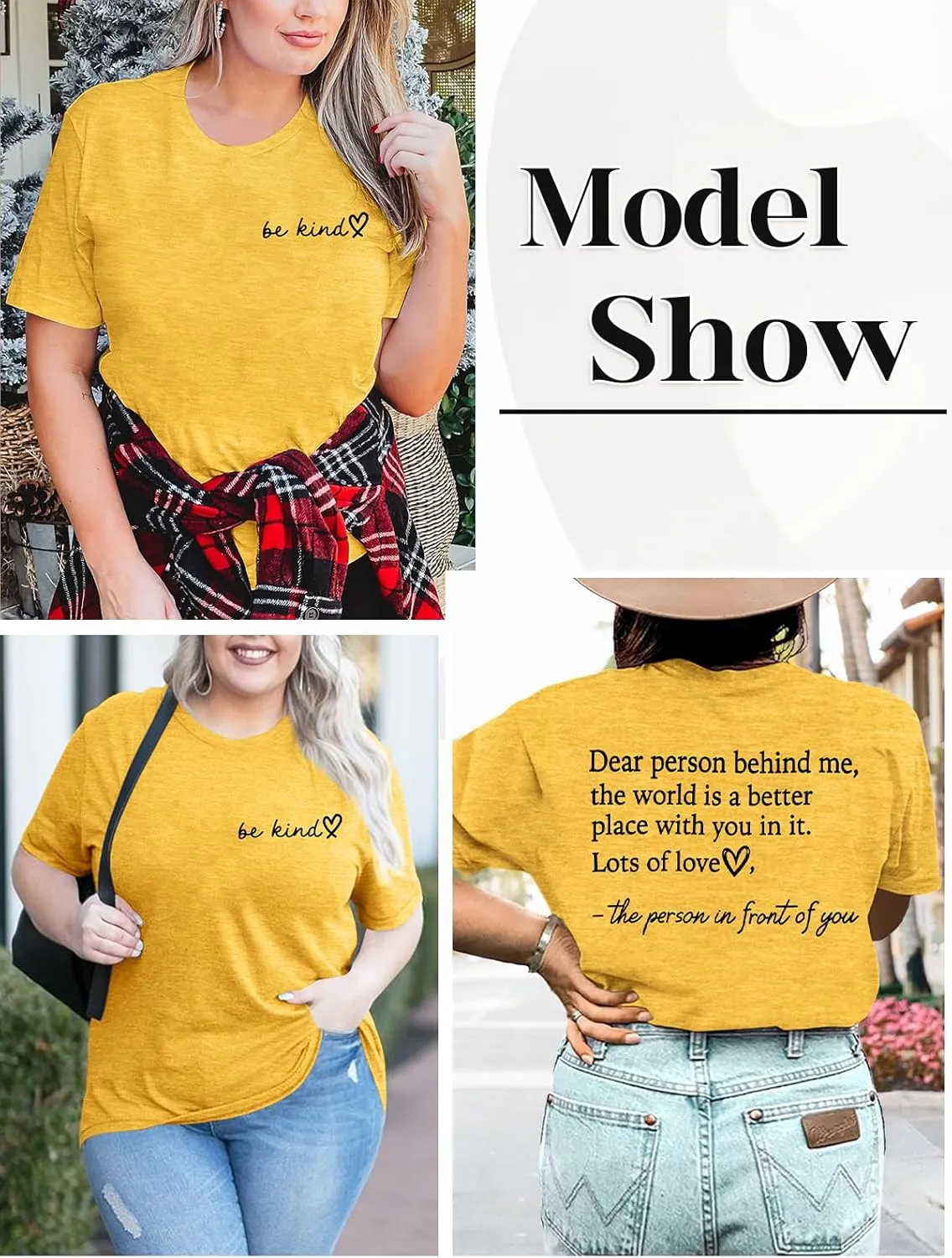 HDLTE Womens Plus Size Tops Cute Be Kind Blessed Graphic Tees Short Sleeve Love Heart Shirt