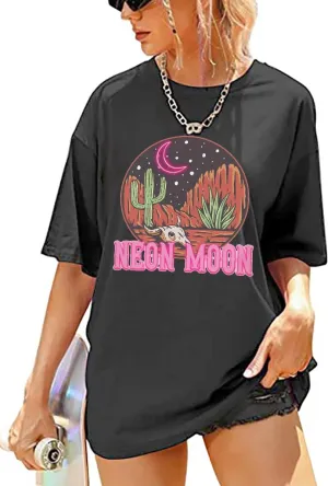 Hotter Than a Hoochie Coochie Oversized T Shirt Women Summer Beach Vacation Tops Vintage Graphic Country Music Tee
