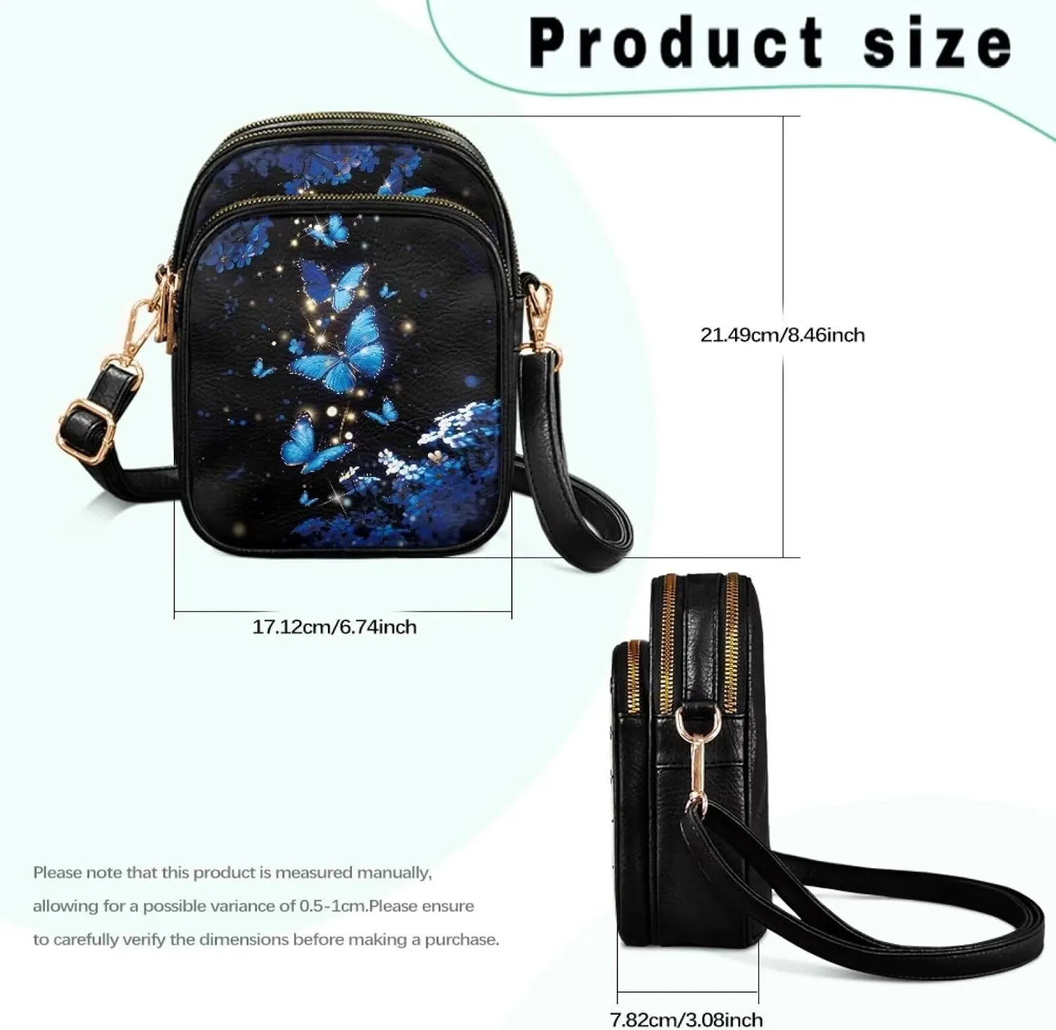HUGS IDEA Leather Crossbody Bags for Women Trendy Leather Purse Shoulder Handbag for Work