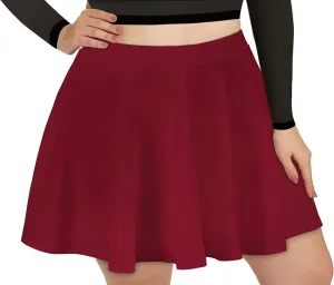 JOELLYUS Plus Size Skirts for Women Summer Pleated Mini Skirt Casual Flowy High Waisted Womens Short Skirts