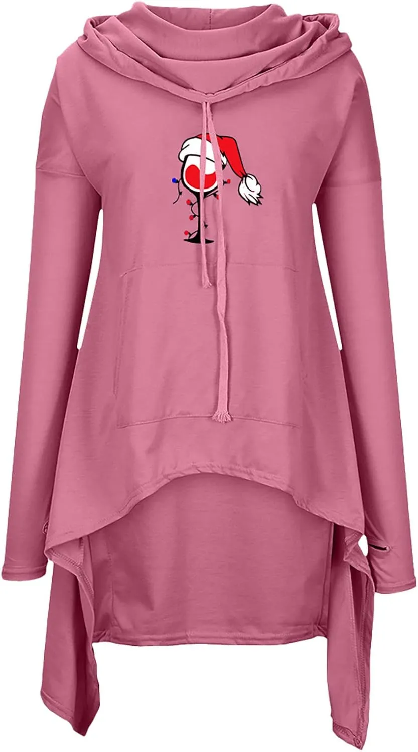 Kuluzego Womens Holiday Outfit Hoods Trench Outfits for Women Crew Neck Pleated Hooded Fall Winter Outfit 2025 T5