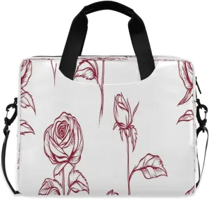 Laptop Bag, Briefcase, 15.7 inch, Hand-carry or Shoulder-strap, Waterproof and Durable, Graffiti Rose Pattern