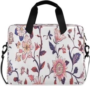 Laptop Bag, Briefcase, 15.7 inch, Hand-carry or Shoulder-strap, Waterproof and Durable, Graffiti Vintage Floral Pattern
