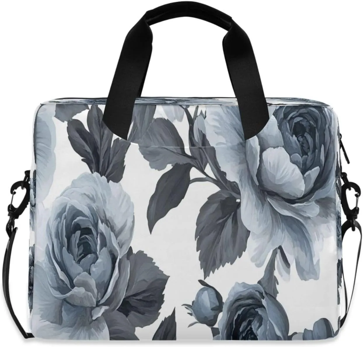 Laptop Bag, Briefcase, 15.7 inch, Hand-carry or Shoulder-strap, Waterproof and Durable, Watercolor Flower Pattern