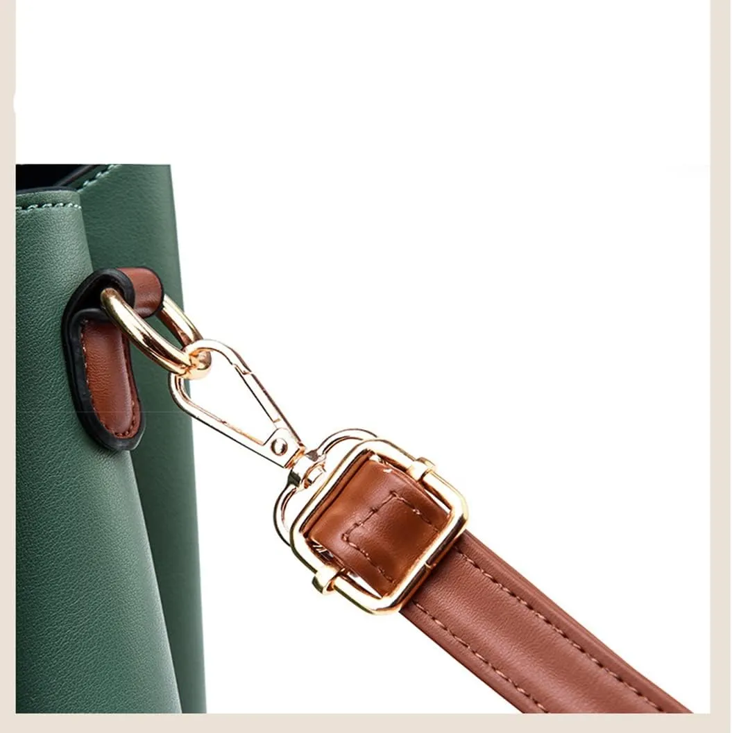 Large Green Crossbody Bag - Fashionable Leather Satchel Handbag for Women - Versatile Tote Purse with Top Handle