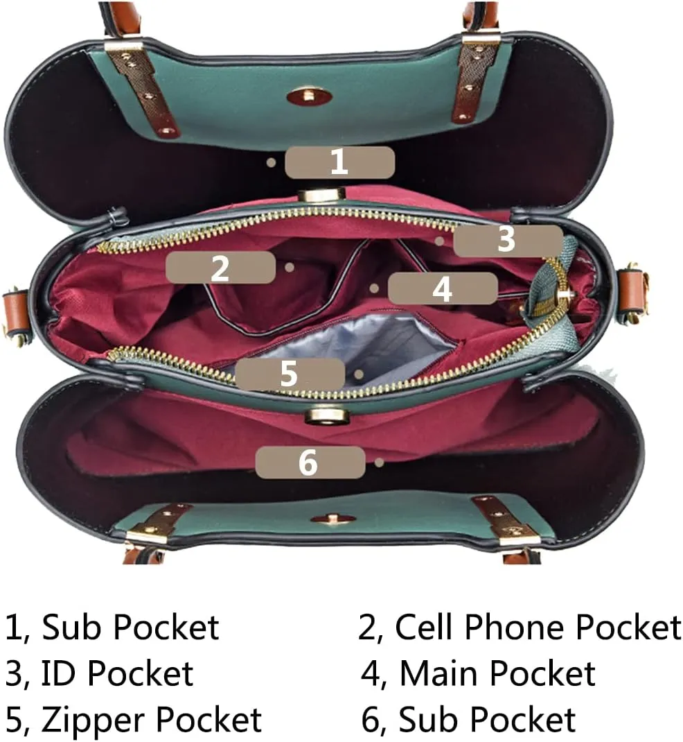 Large Green Crossbody Bag - Fashionable Leather Satchel Handbag for Women - Versatile Tote Purse with Top Handle