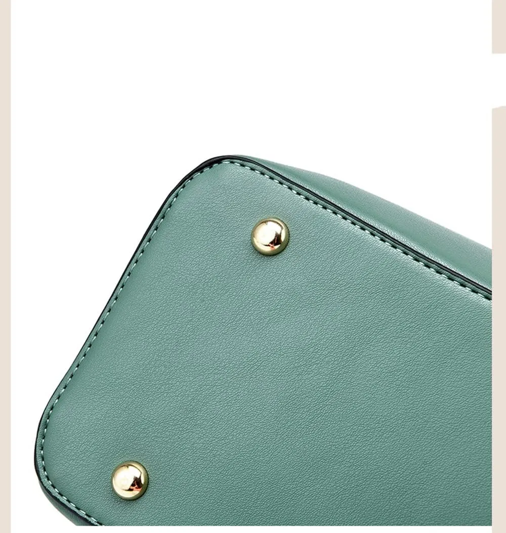 Large Green Crossbody Bag - Fashionable Leather Satchel Handbag for Women - Versatile Tote Purse with Top Handle