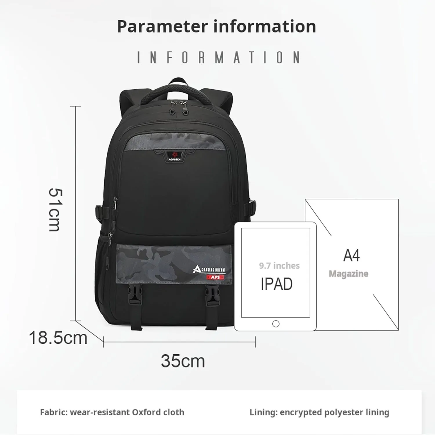 Large Travel Backpack for Men, Waterproof Outdoor Commuter Backpack with Multiple Compartments, Heavy-Duty Work Daypack for Hiking, Business, or Daily Use, Fits 17.3 Inch Laptop(Navy Blue)