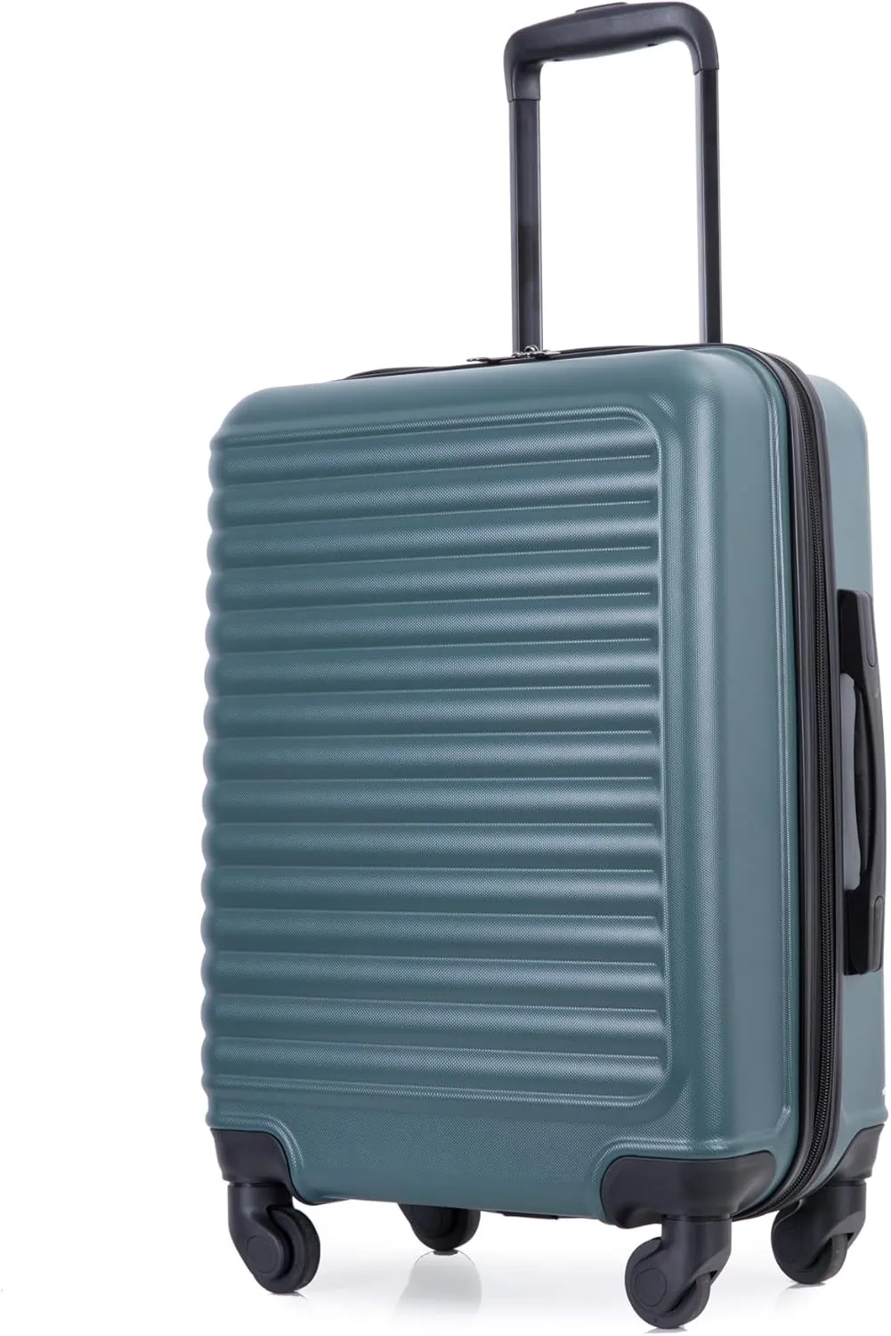 Lightweight Suitcase,20" Carry on Luggage, Hardside Rugged Travel Suitcase,Luggage with 4 Spinner Wheels. (Green)