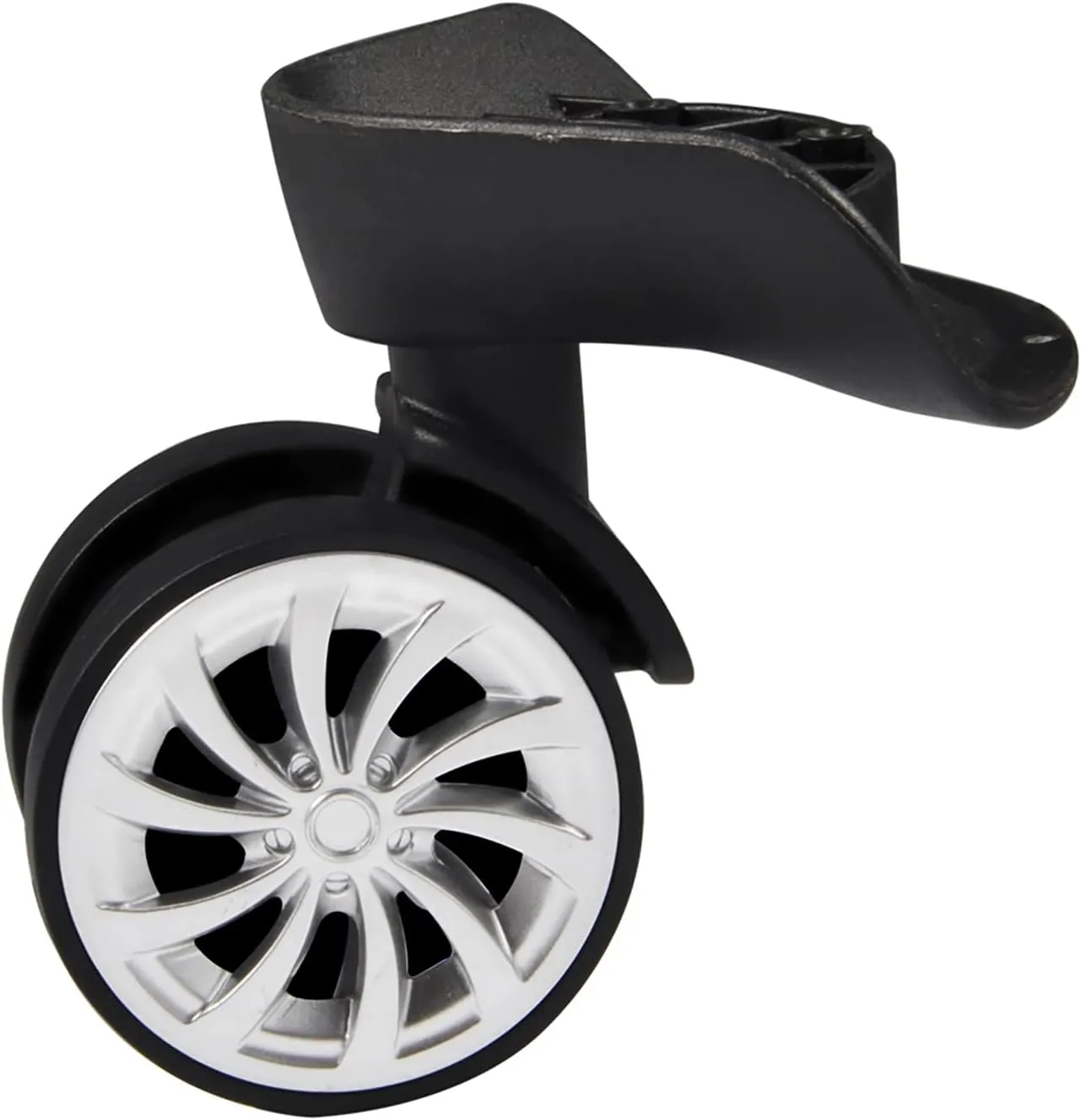 Luggage Suitcase Replacement Wheel, 360 Degree Swivel Caster Wheel Black Plastic Travel Luggage Trolley Spare Rotating Wheel for Outdoor Repair Replacement
