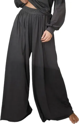 Lunya Organic Pima Wide Leg Cotton Pants for Women - Organic Cotton Palazzo Pants - High Rise Waistband - Relaxed Lounge Wear