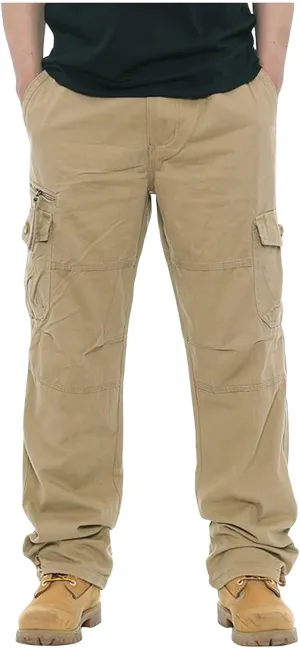 Mens Cargo Pants Baggy Stretch Big and Tall Sweatpants Pockets Loose Fit Hiking Pants Outdoor Plus Size Pants Match