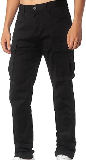Mens Cargo Pants Slim Fit Loose Casual Sweatpants Lightweight Tactical Pants Multi Pockets Twill Sport Hiking Pants