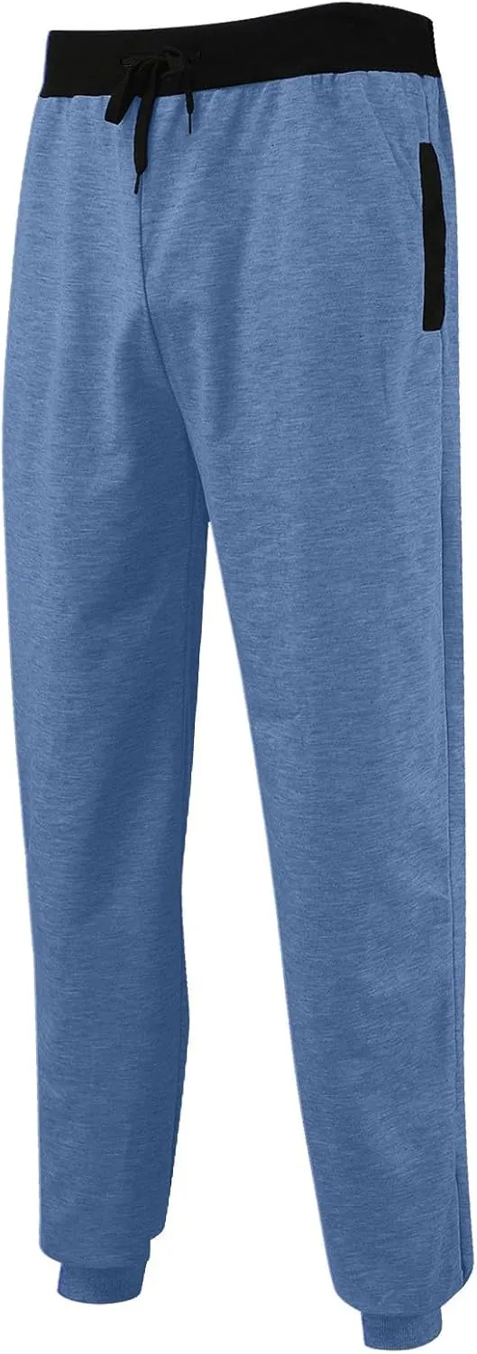 Men's Linen Pants Drawstring Elastic Waist Spring Long Casual Loose Summer Beach Yoga Cotton Golf Jogger Trousers