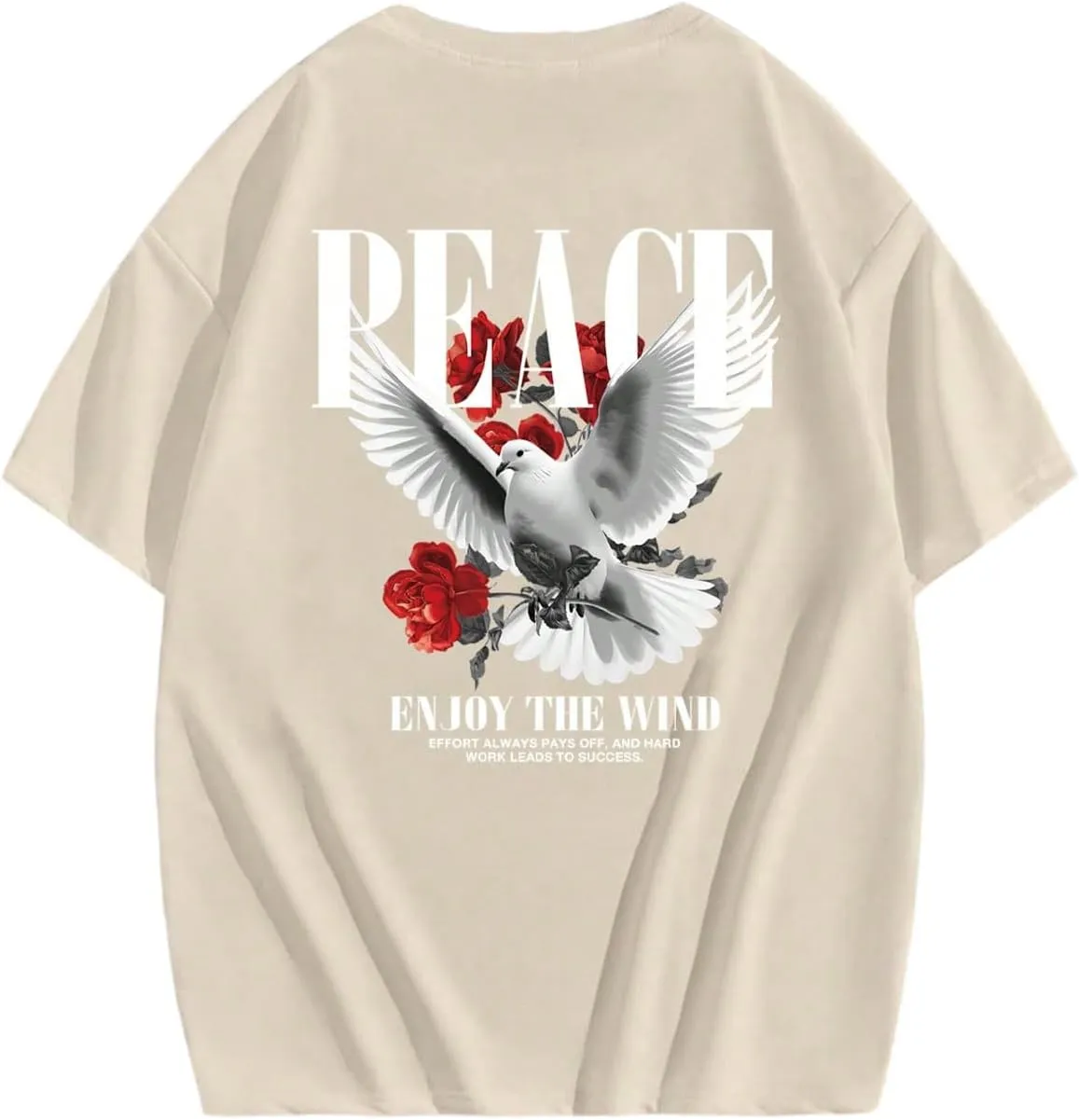 Men's Oversized T Shirt Short Sleeve Crew Neck Graphic Tees Drop Shoulder Summer Tops Streetwear