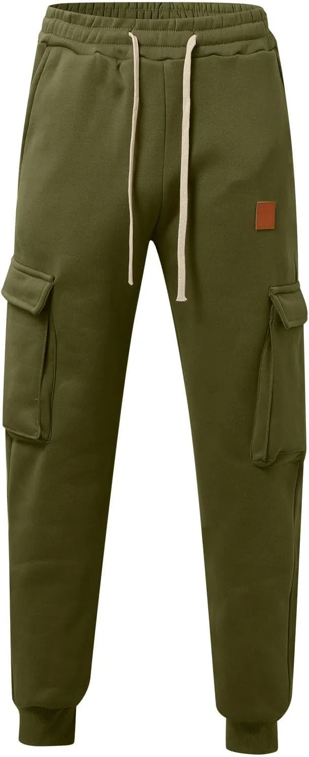 Men's Pants Cargo Work Casual Loose Straight Sweatpants Lightweight Work Hiking Pants Multi Pockets Jogger Tousers