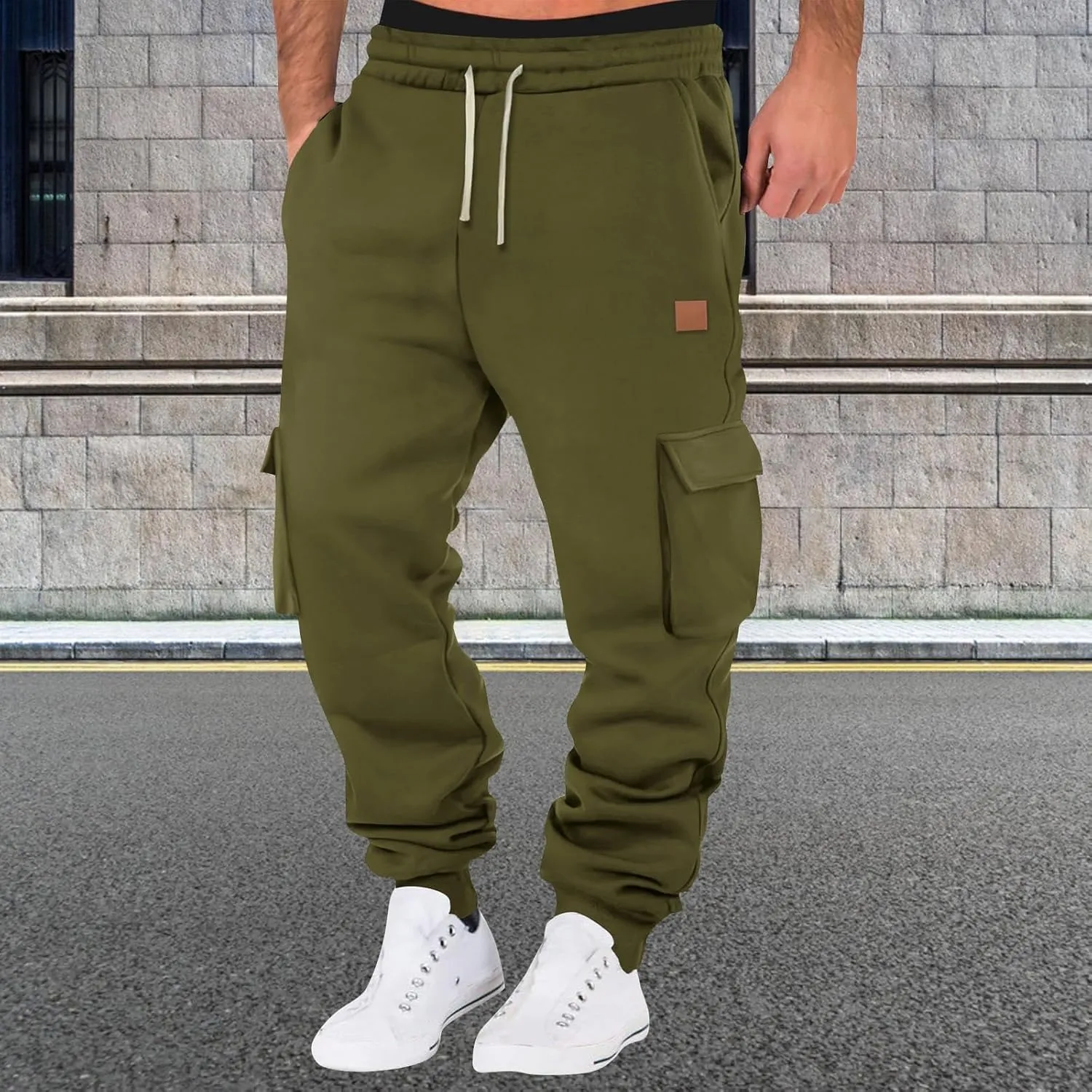 Men's Pants Cargo Work Casual Loose Straight Sweatpants Lightweight Work Hiking Pants Multi Pockets Jogger Tousers
