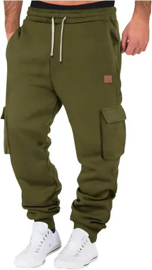 Men's Pants Cargo Work Casual Loose Straight Sweatpants Lightweight Work Hiking Pants Multi Pockets Jogger Tousers