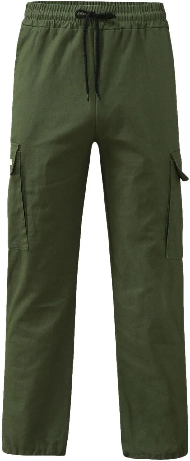Mens Summer Lightweight Pants Loose Fit Straight Leg Sweatpants Cargo Pant with Pocket Casual Sports Outdoor Athletic Trouser