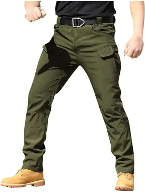 Mens Tactical Pants Stretch Work Pants Construction Hiking Cargo Pant Ripstop Water Resistant Trousers Multi Pockets