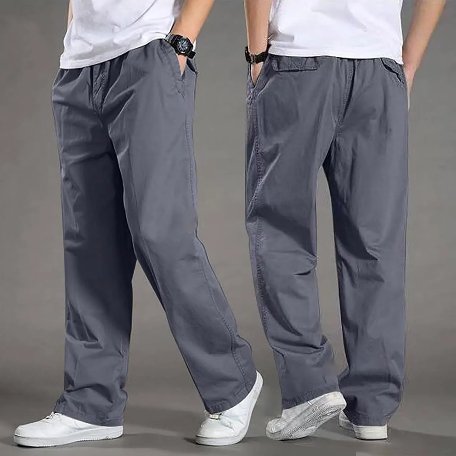 MIDOO Mens Cargo Pants Slim Fit Casual Loose Straight Sweatpants Outdoor Lightweight Work Hiking Pants Jogger Tousers