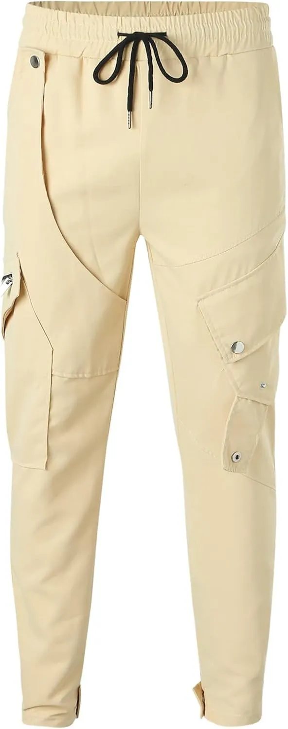 MIDOO Mens Tactical Pants Stretch Flex Casual Loose Straight Sweatpants Outdoor Lightweight Work Hiking Pants Jogger Tousers