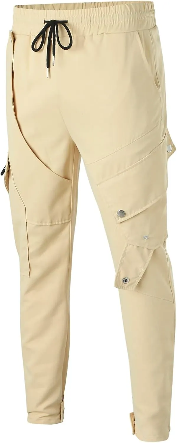 MIDOO Mens Tactical Pants Stretch Flex Casual Loose Straight Sweatpants Outdoor Lightweight Work Hiking Pants Jogger Tousers