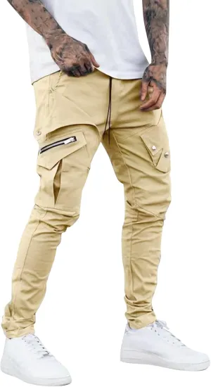 MIDOO Mens Tactical Pants Stretch Flex Casual Loose Straight Sweatpants Outdoor Lightweight Work Hiking Pants Jogger Tousers