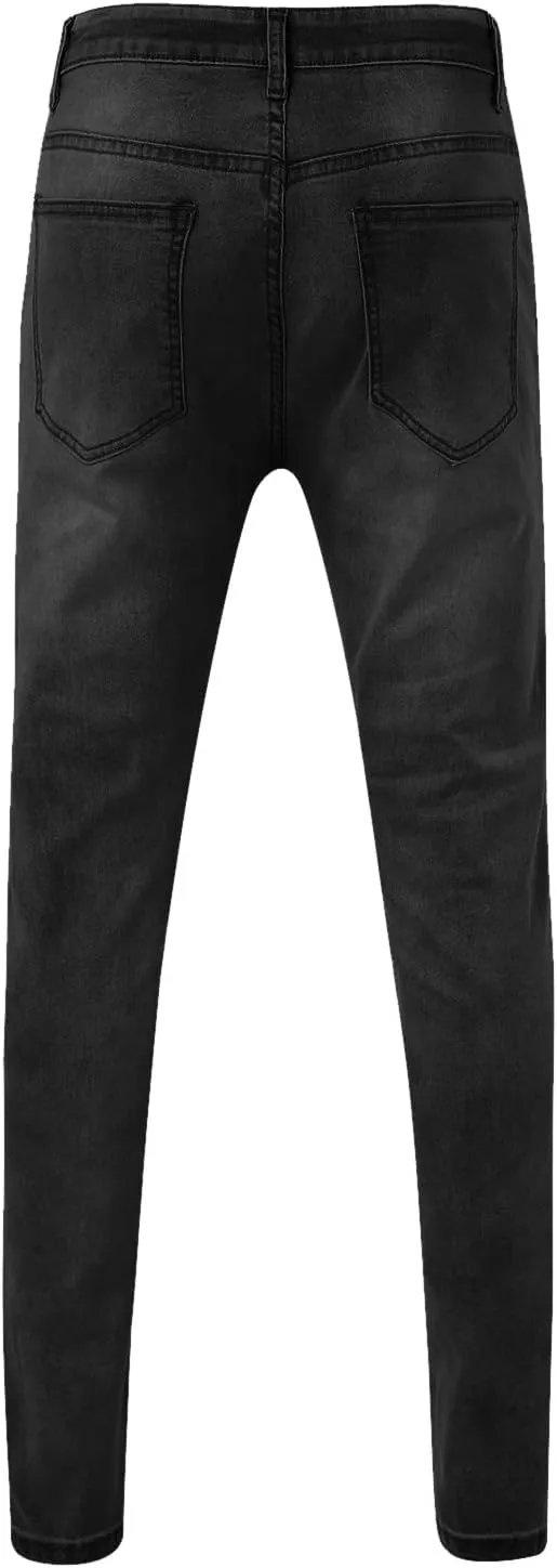 MIDOO Slim Fit Jeans for Men Ripped Distressed Straight Leg Denim Pants Fashion Comfort Pants Trousers with Pockets