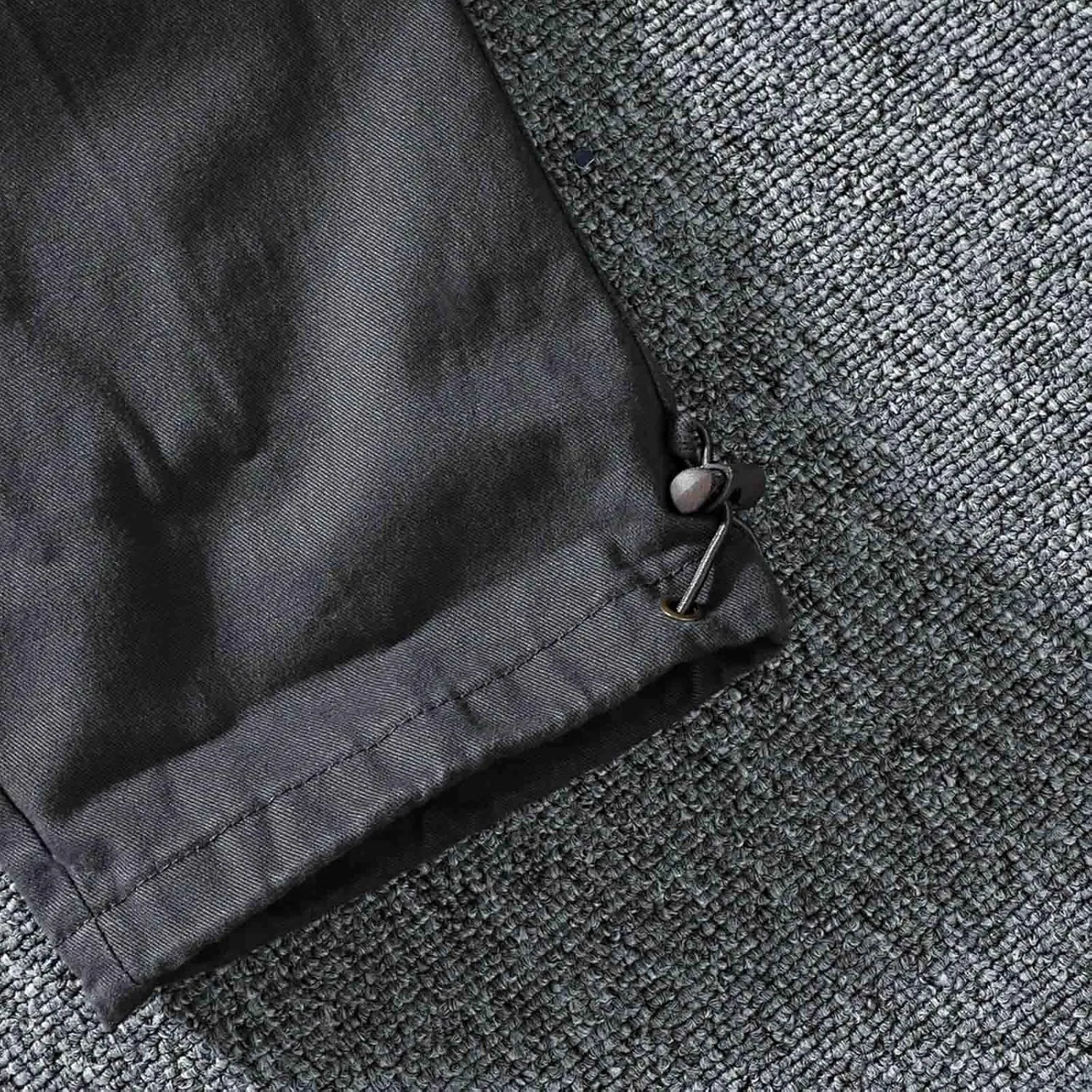 MIDOO Work Pants for Men Construction Flex Casual Pants Stretch Drawstring Waistband Tapered Leg Sweatpants with Pockets