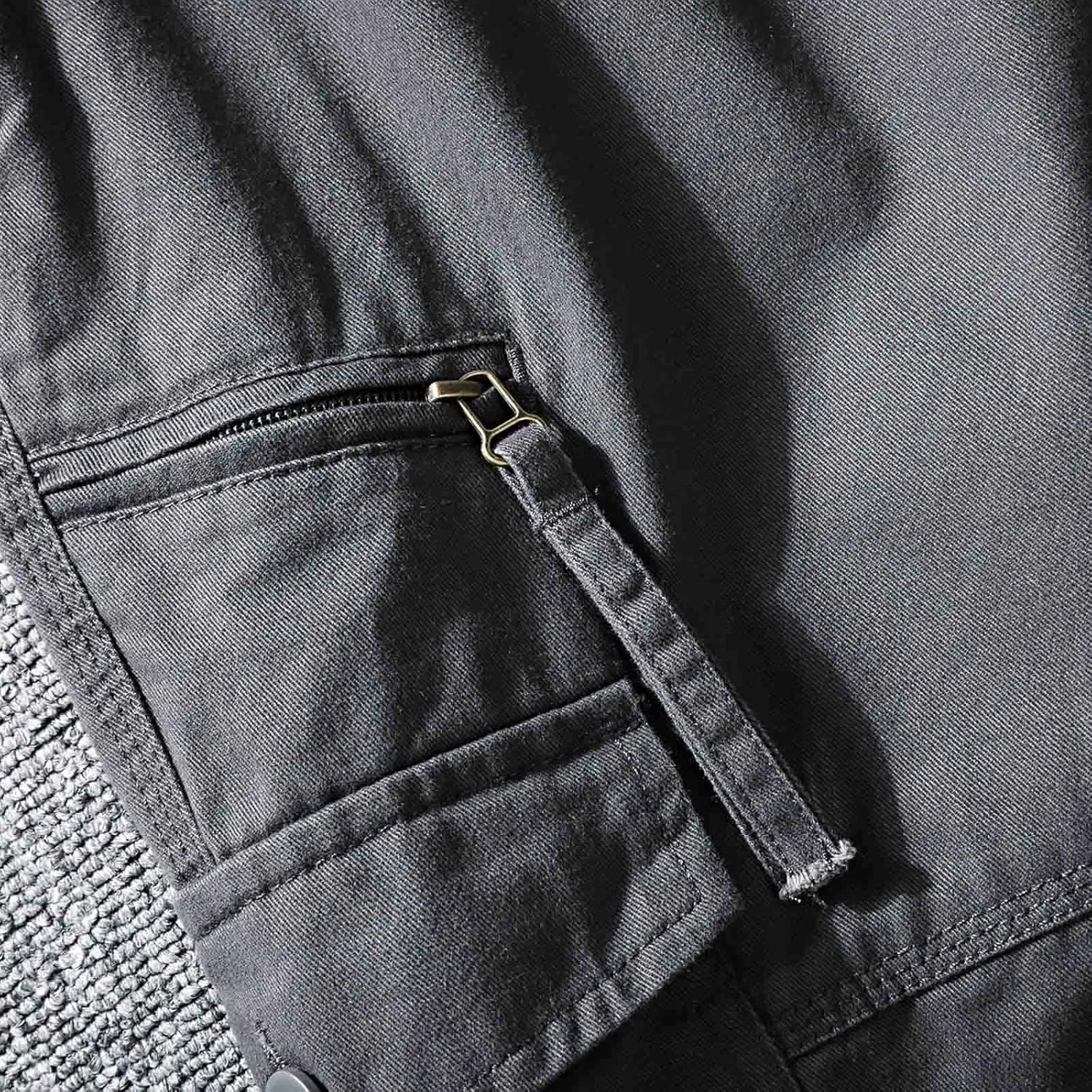 MIDOO Work Pants for Men Construction Flex Casual Pants Stretch Drawstring Waistband Tapered Leg Sweatpants with Pockets