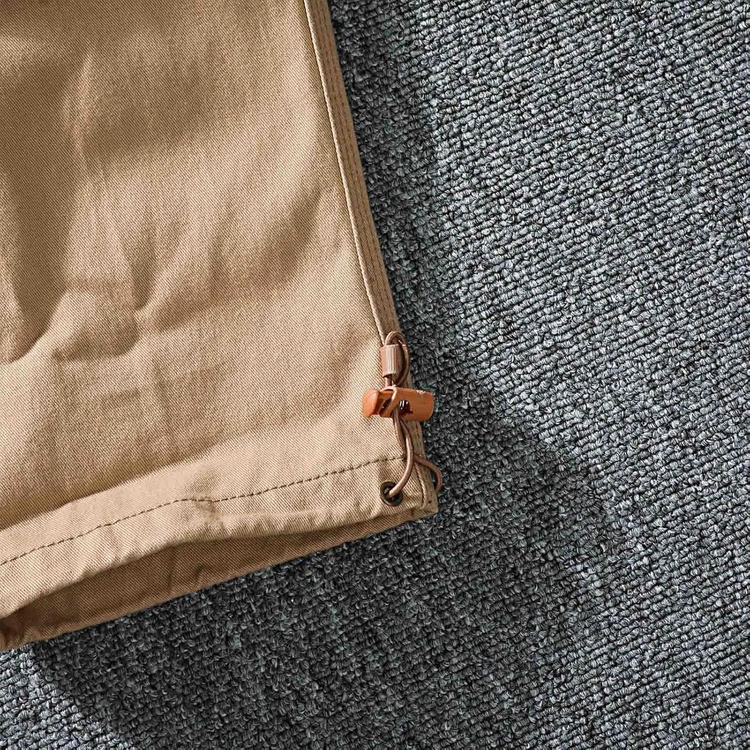 MIDOO Work Pants for Men Construction Flex Casual Pants Stretch Drawstring Waistband Tapered Leg Sweatpants with Pockets