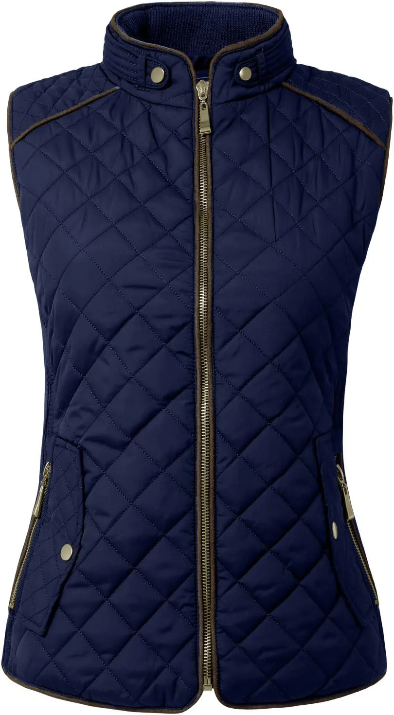 NE PEOPLE Womens Lightweight Quilted Padding Zip Up Vest Gilet(S-3XL)