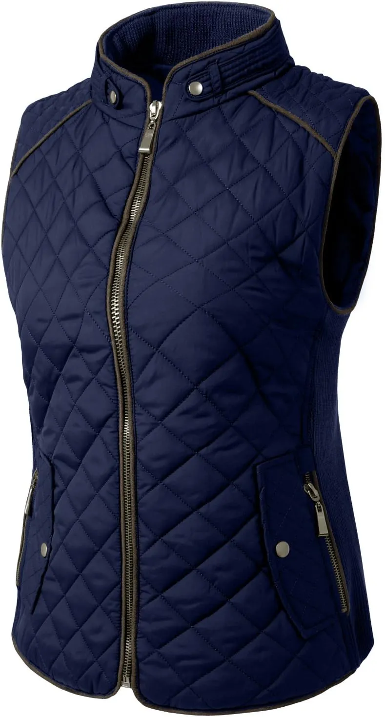NE PEOPLE Womens Lightweight Quilted Padding Zip Up Vest Gilet(S-3XL)
