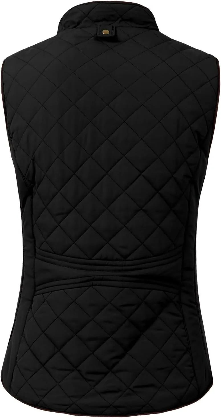 NE PEOPLE Womens Lightweight Quilted Padding Zip Up Vest Gilet(S-3XL)