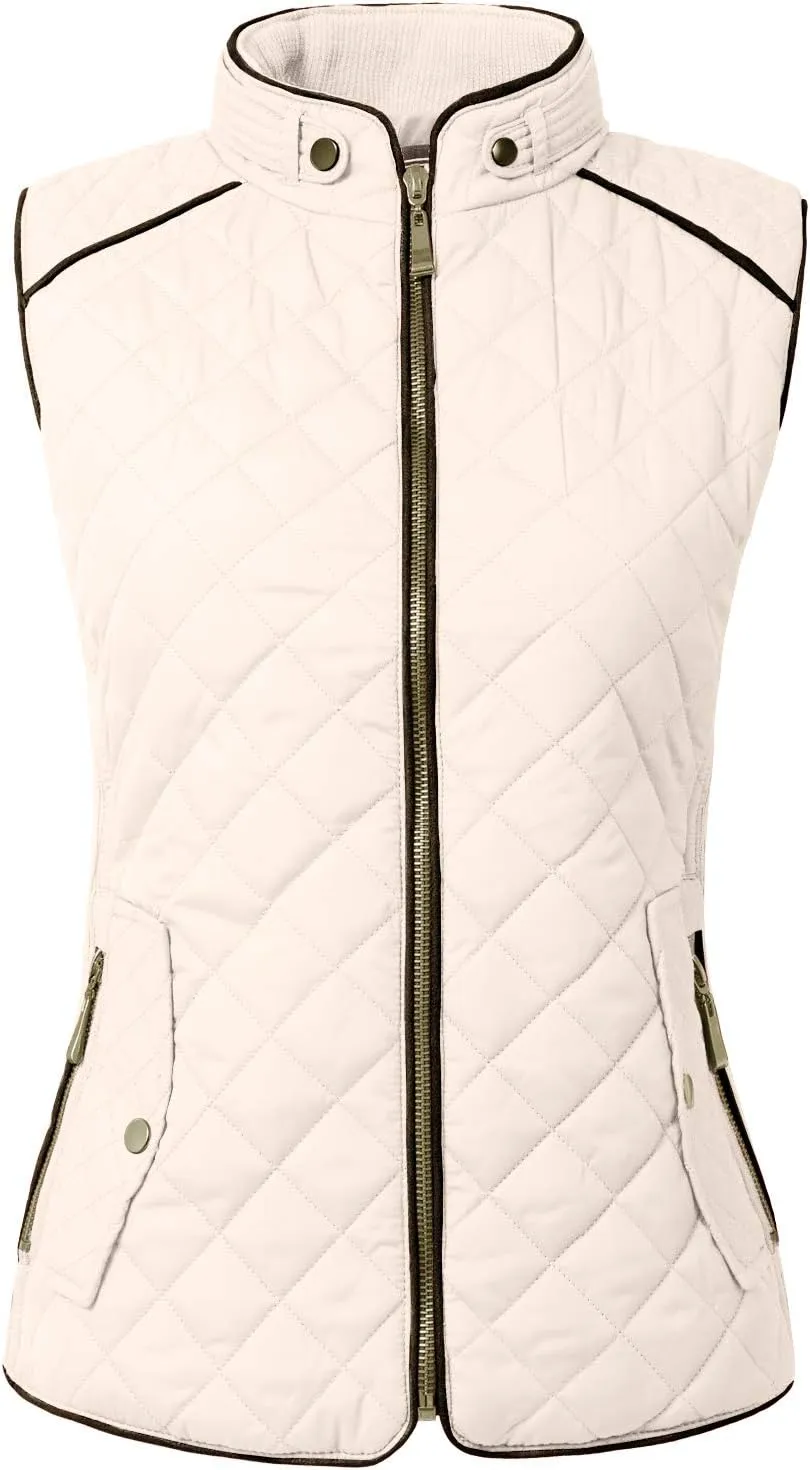 NE PEOPLE Womens Lightweight Quilted Padding Zip Up Vest Gilet(S-3XL)