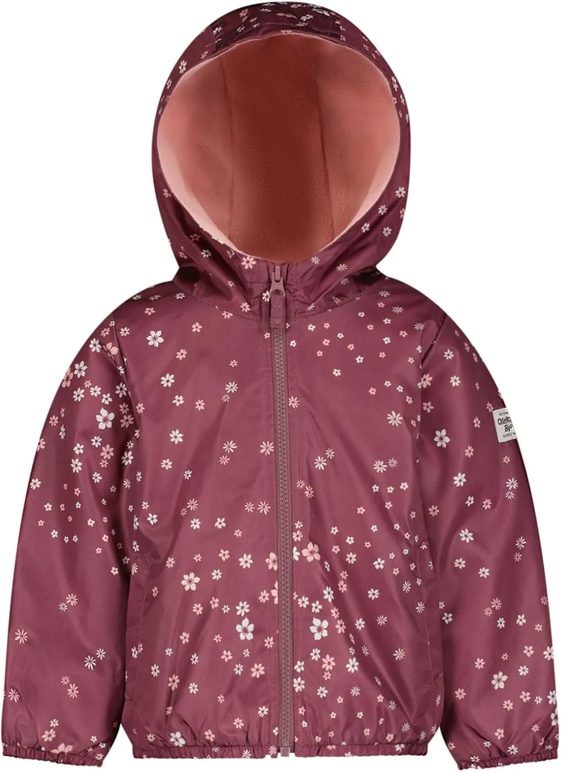 OSHKOSH B'GOSH Baby Girls' Fleece Lined Water Resistant Midweight Hooded Jacket