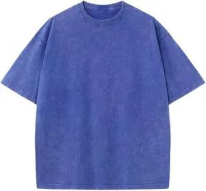 Oversized Tee Shirt for Men Heavy Cotton Vintage T-Shirt Loose Fit Short Sleeve Casual Shirts