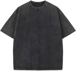 Oversized Tee Shirt for Men Heavy Cotton Vintage T-Shirt Loose Fit Short Sleeve Casual Shirts