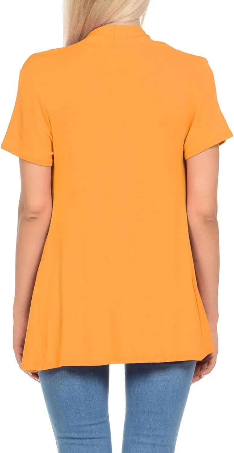 Pastel by Vivienne Women's Short Sleeve Open Front Vest