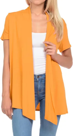 Pastel by Vivienne Women's Short Sleeve Open Front Vest