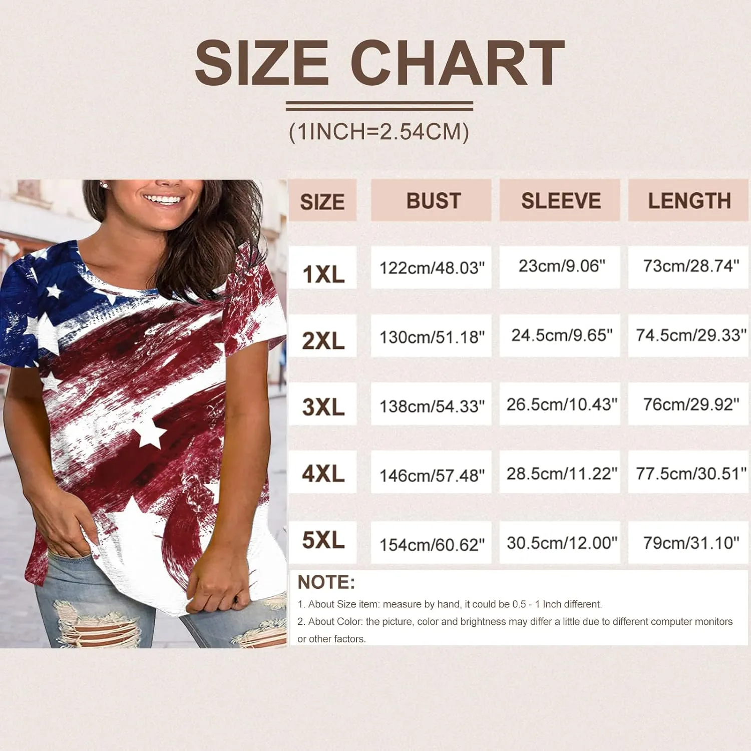 Plus Size American Flag Shirts for Women Funny 4th of July T Shirt Stars Stripes Print Patriotic Tee Tops 2x-5x