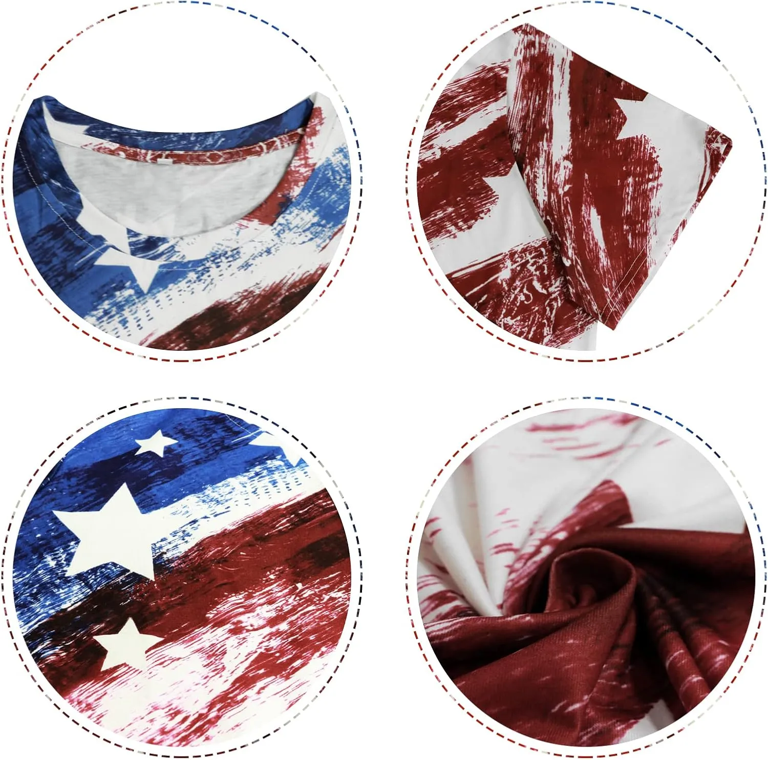 Plus Size American Flag Shirts for Women Funny 4th of July T Shirt Stars Stripes Print Patriotic Tee Tops 2x-5x