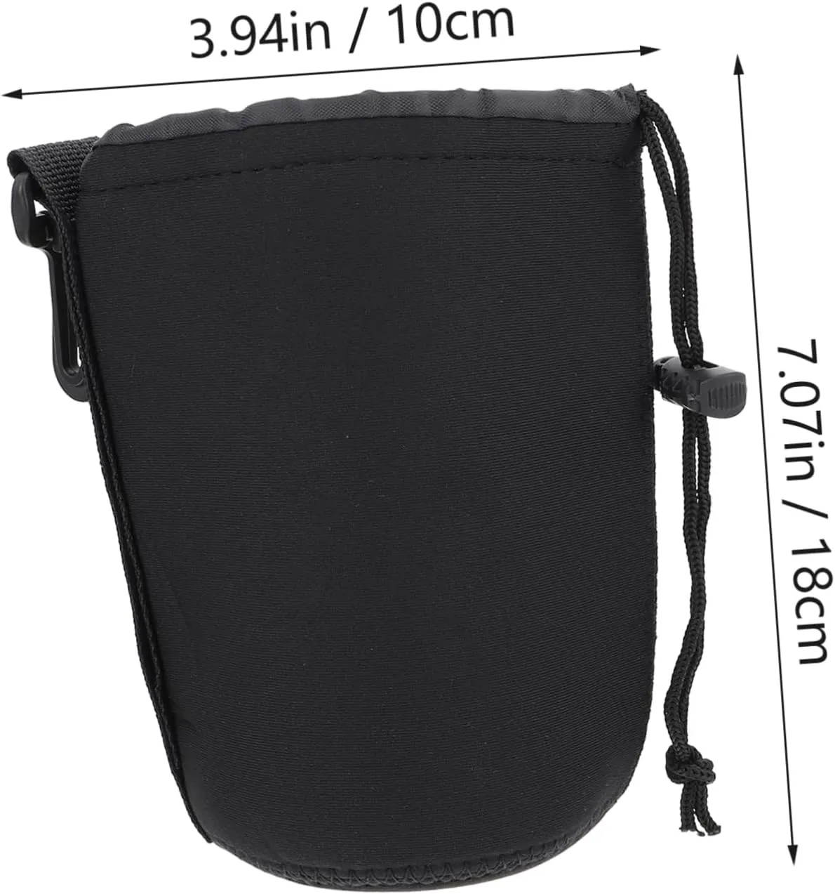 POPETPOP 2pcs Lens Bag Travel Lens Pouch Cases Protective Accessories Protector Neoprene Pouch Bag Camera Black Neoprene