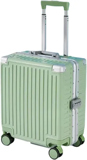 portable Luggage Suitcases With Wheels Large Capacity Carry On Luggage Wear-resistant Suitcase Detachable Partition Luggage exquisite (Green 43 * 38 * 21CM)