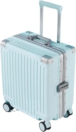 portable Luggage Suitcases With Wheels Large Capacity Carry On Luggage Wear-resistant Suitcase Detachable Partition Luggage exquisite (Light Green 43 * 38 * 21CM)