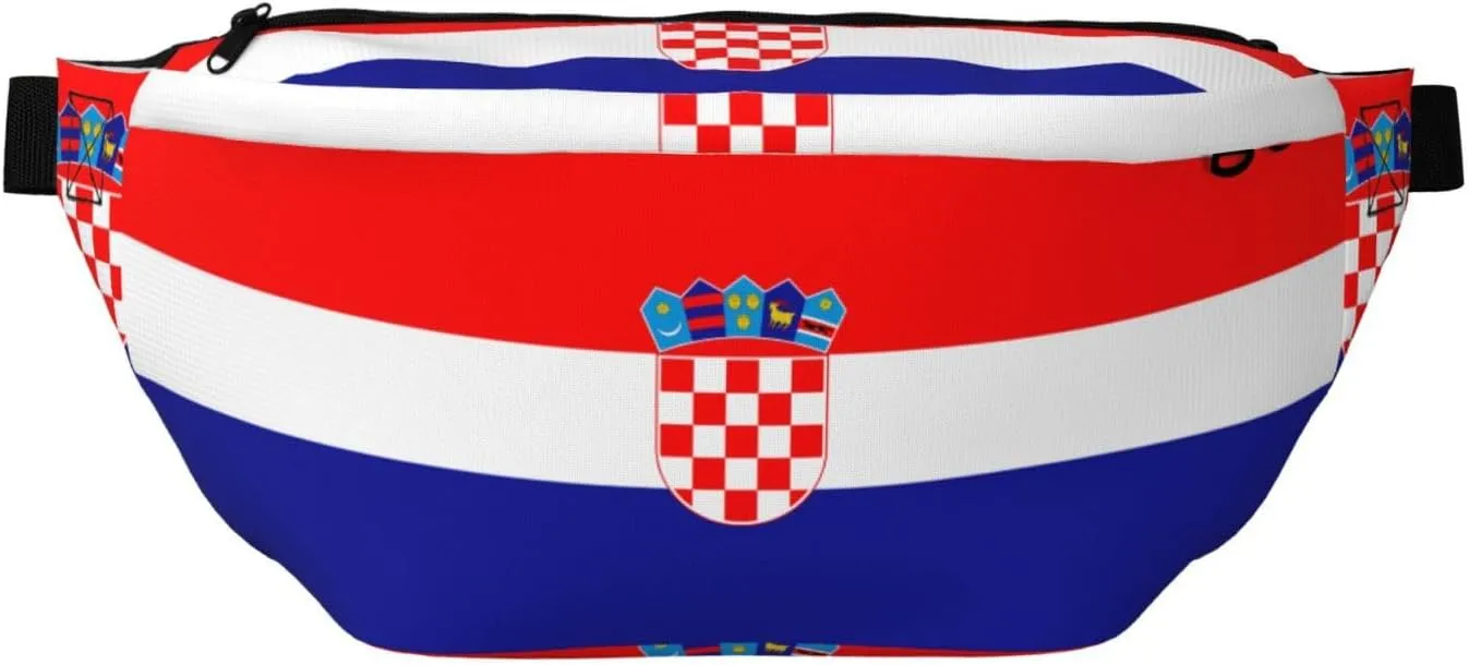 Republic Of Croatia Flag Stylish Crossbody Waist Pack - Versatile And Compact Travel Pouch For Hands-Free Storage