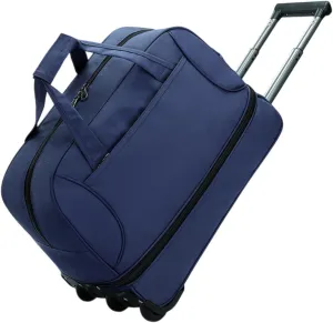 Rolling Duffel Bag with Wheels Travel Bag for Picnic Beach Sports Business Trip, Blue